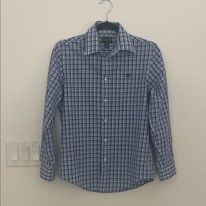 Lauren Ralph Lauren Blue Plaid Button-Down Shirt Boys 16